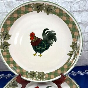 Int'l China Country Rustic Americana Rooster/chicken décor French country dinner